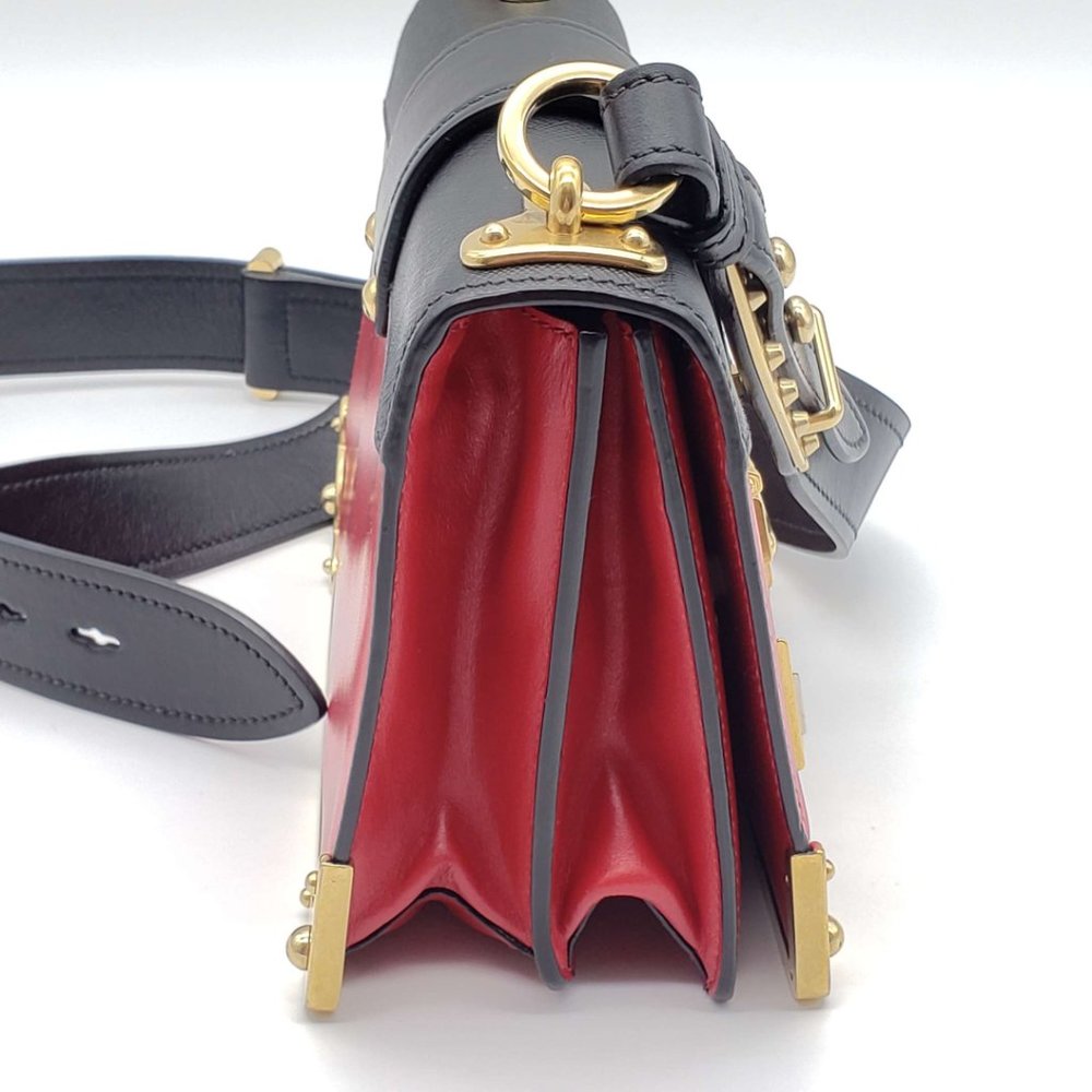 100% Authentic Prada Cahier Leather Red Shoulder Bag - Picture 3 of 14